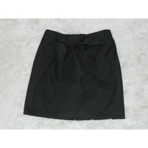 Cynthia Cynthia Steffe Skirt Black  Front Tie Bow Mini Skirt Size 10‎